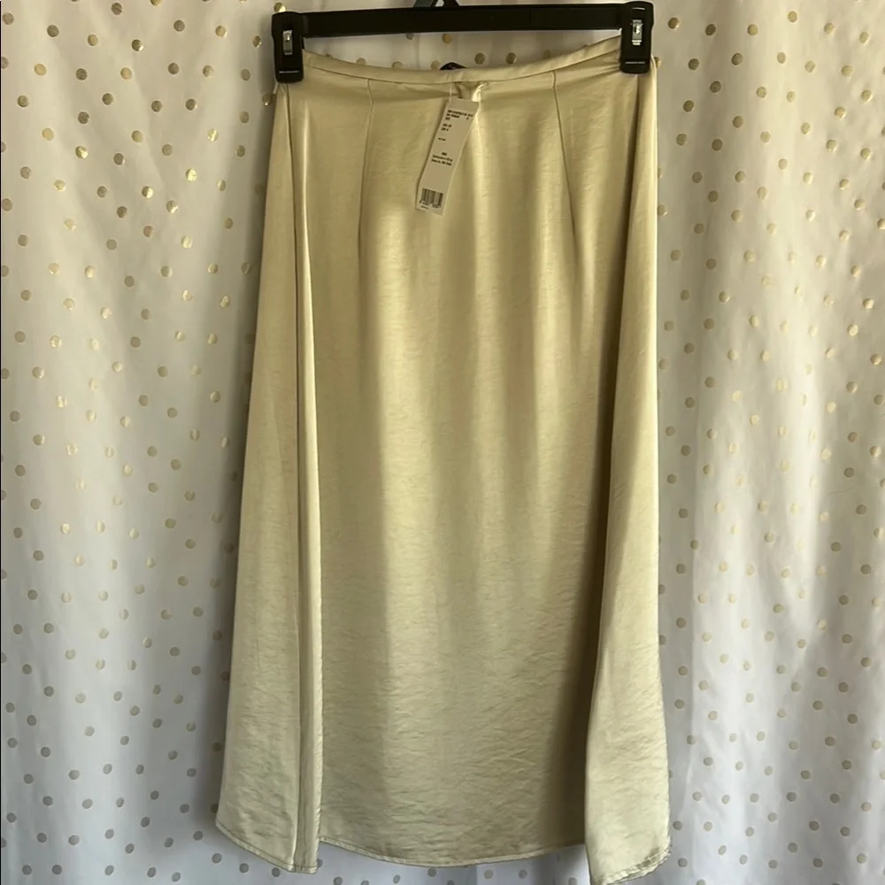 Mango Cream Midi Skirt Size XS